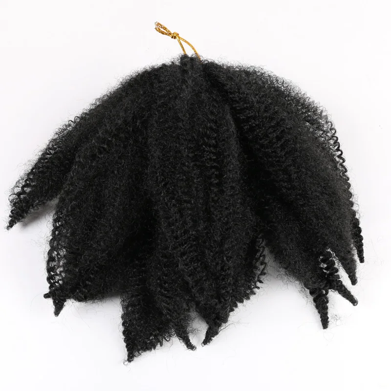 Marley Briads 8 дюймов Короткие афро курчавые Yaki синтетические плетеные волосы для