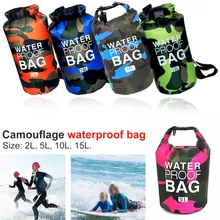 2L Открытый Камуфляж Водонепроницаемый сухой мешок портативный дрейфующий Дайвинг ПВХ походная сумка
