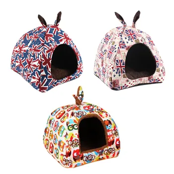 

Hoomall Dog Bed Mat Kennel Soft Dog Puppy Cats Pet Supplies Winter Warm Bed House Printed Plush Cloth Nest For Small Medium Dogs