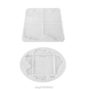 

Crystal Epoxy Resin Mold Irregular Coaster Casting Silicone Mould DIY Crafts Desktop Ornament Making Tool O08 20 Dropshipping