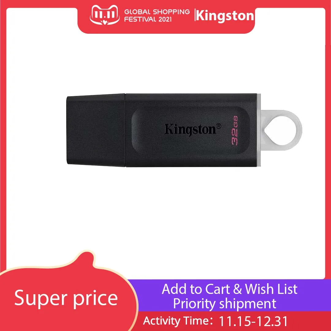 Kingston новый флеш-накопитель USB 3 2 Gen 1 32 Гб 64 DTX автомобильный портативный