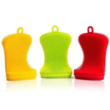 

Silicone Sponge Dish Delicate Hygienic Kitchen Scratch-Resistant Cleaning Flat Design Multi-Purpose Scrubber