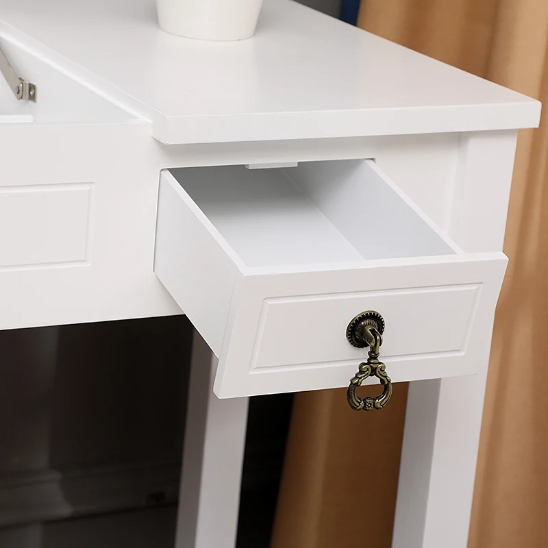 Wood Dressing Table Stool Makeup Bench Pad Cushioned Chair Piano Seat Bedroom Coffee Table Sofa Bench Shoe Bench Dining Chair (6)