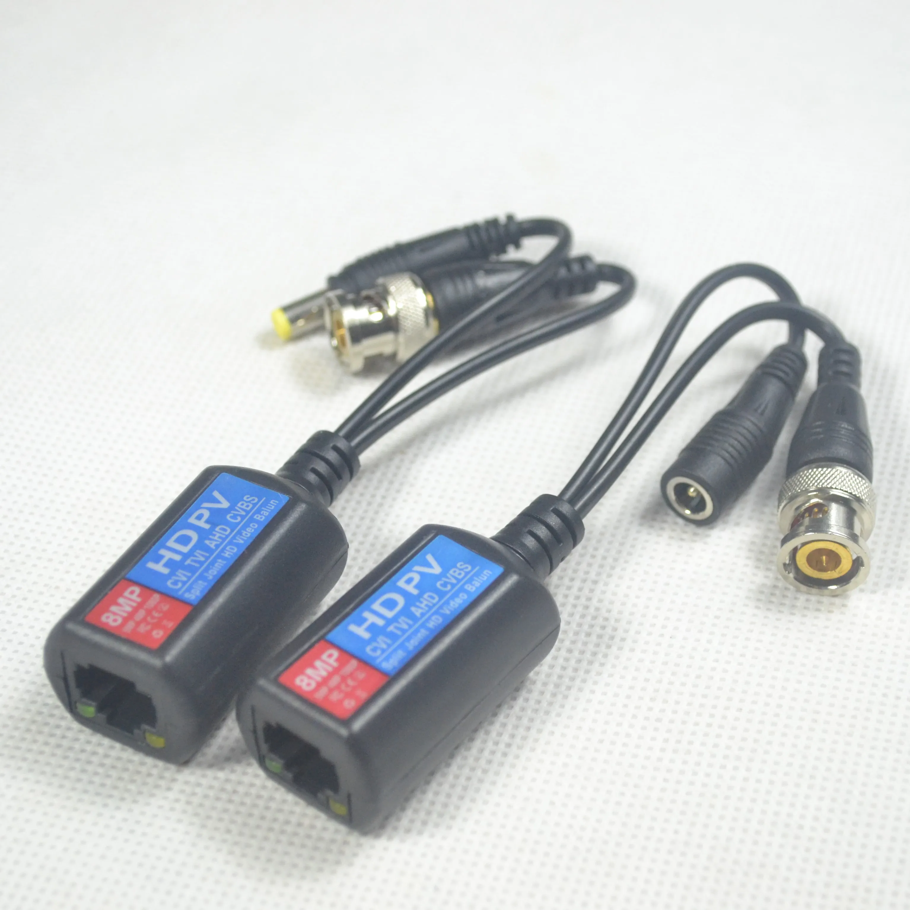 8MP CCTV BNC Видео Power HD Balun CVI TVI AHD CVBS CAT5e 6 Защита от перенапряжения 5MP 4MP 3MP 1080P 960P 720P для