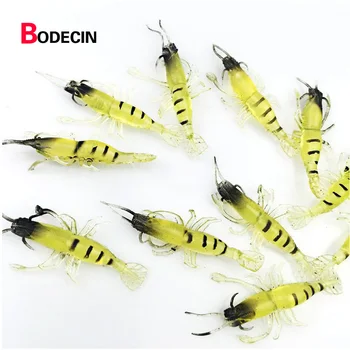 

Smell Shrimp Silicone/Soft/Artificial/Carp/Fake Bait Kit/For Fishing Lure/Tackle Sea 10pcs Bass/Shad/Trout Lures Swimbait Winter