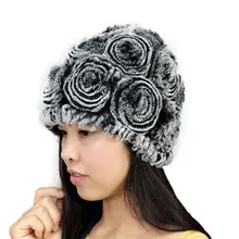 Шапка из натурального меха кролика Рекс, зимние шапки бини для женщин, мех плетения, много цветов, QD. YISHANG