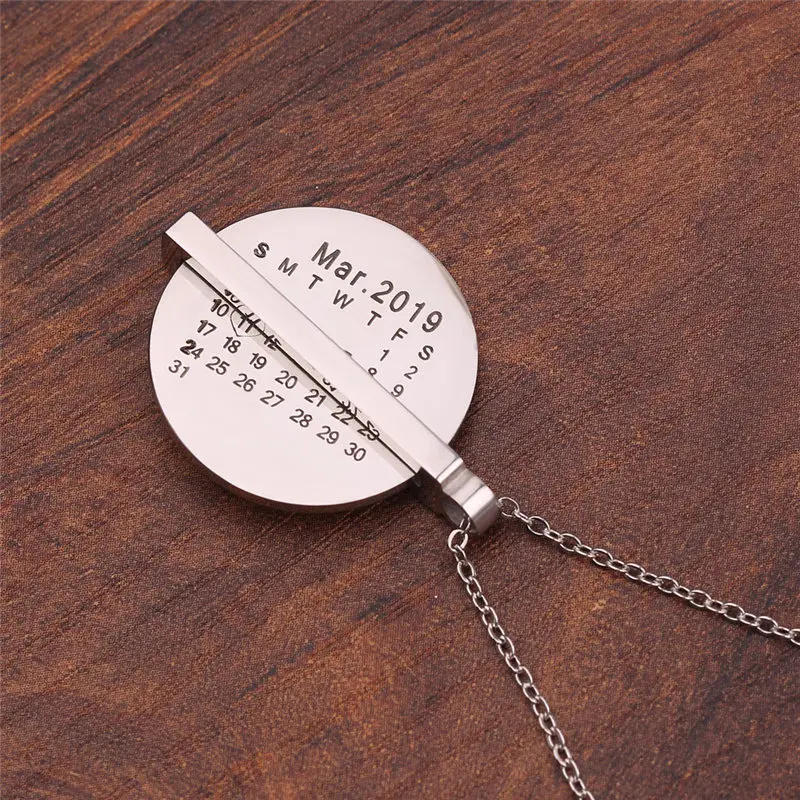 Индивидуальное индивидуальное заказное круглое ожерелье с календарем для ключицы, подвески для женщин, колье для женщин U3