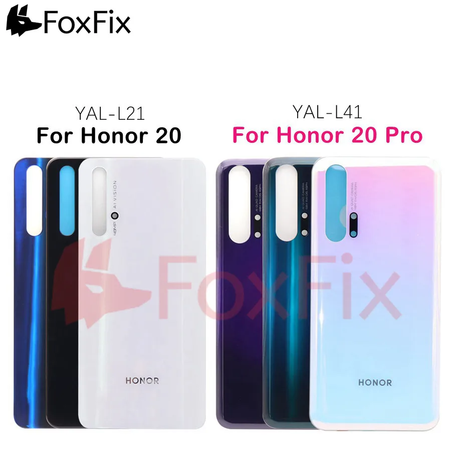 Для Huawei Honor 20 Pro стеклянная крышка для аккумуляторного отсека панель Задняя