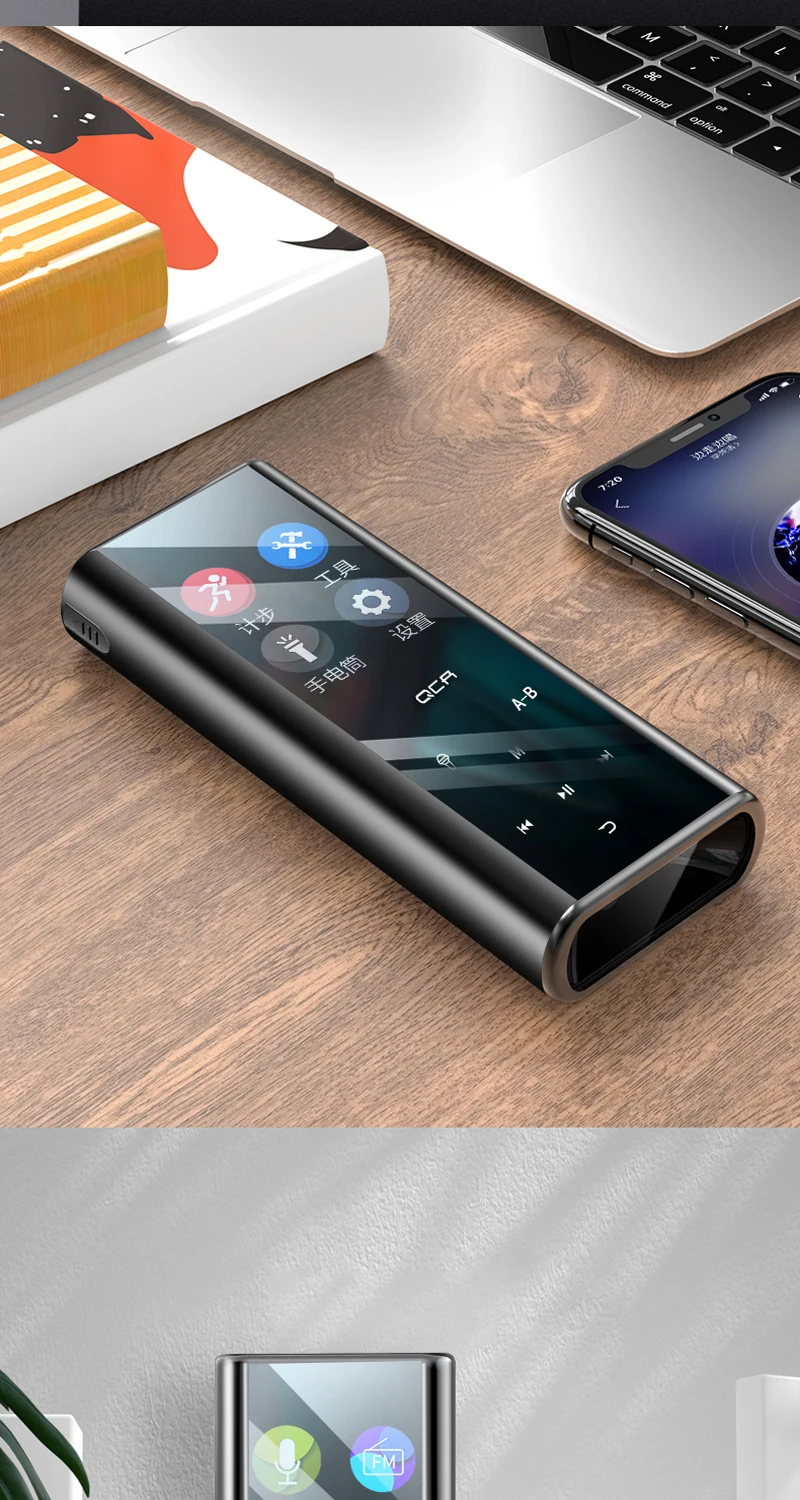Q1 Многофункциональный TWS беспроводной Bluetooth 5,0 наушники сенсорные наушники MP3 плеер фонари с 6000 мАч Внешний аккумулятор для телефона