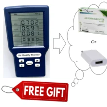 Портативный co2 ppm метров детектор углекислого газа co2 TVOC HCHO AQI монитор Анализатор нескольких газов от производителя