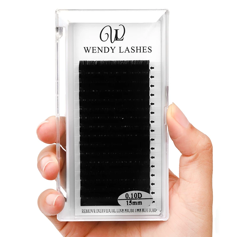 2 Cases 16 Rows Faux Mink Eyelash Extension Individual Eyelash Matte Back Russian Volume Private Label 5