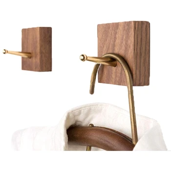 

Coat Hooks Wall Mounted Wood Hooks Clothes Hat Towel Bag Robe Single Rack Nordic Duty Hook Reative Decoration Home