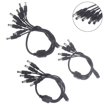 

DC Power Jack 5.5x2.1mm DC Power Cable 1 Female to 5,6,8 Male Plug Splitter Adapter for Security CCTV Camera and LED Strip