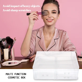 

Lipstick Cosmetic Box Acrylic Makeup Organizer Storage Box Jewelry Case Holder Cosmetics Storage Container Sundries Case
