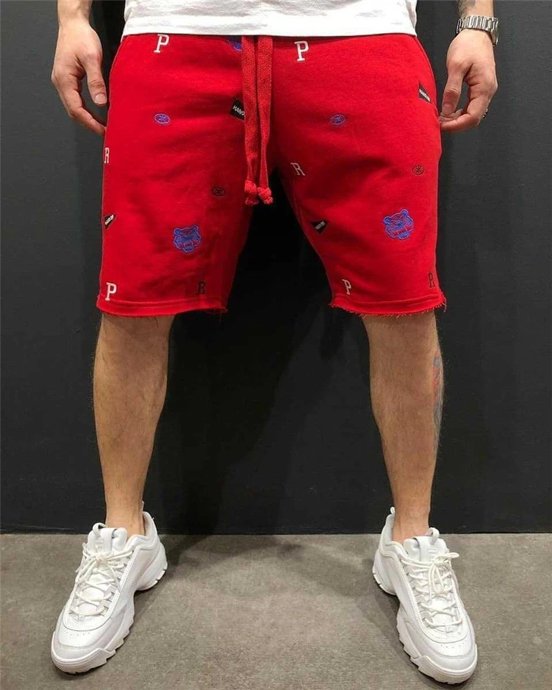 Summer Men's 5 piont pants  Casual Outdoor loose short pants Male running training Fitness shorts Pockets brand Fashion pants