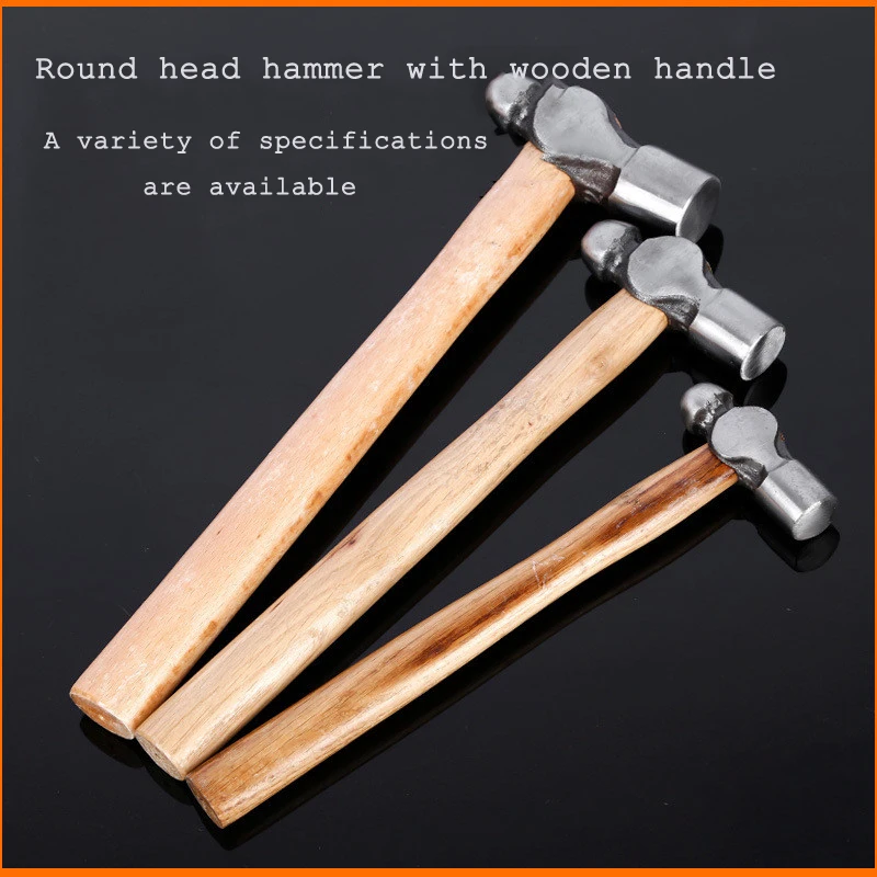 Round head hammer wooden handle hammer household hand hammer small