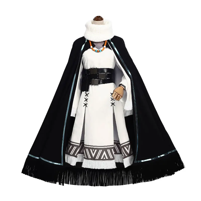

Game Arknights Pramanix First Snow Battle Suit Uniform Dress Cosplay Costume Full Set Halloween Costume