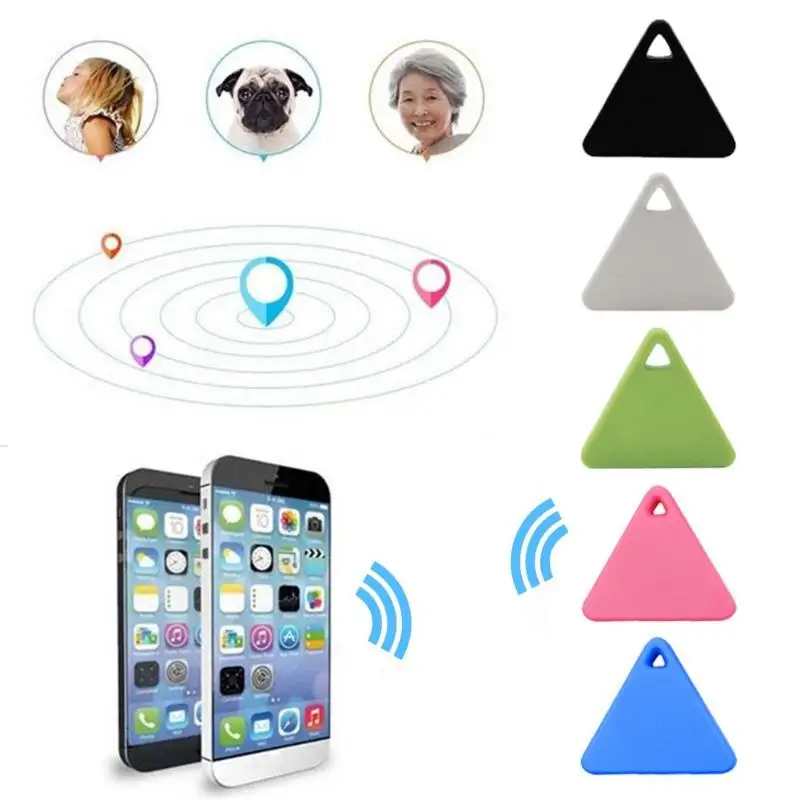 Домашние животные Анти-потеря Bluetooth Tracer мини gps трекер треугольные Ключи Дети трекеры треугольник рабочее расстояние составляет около 75 футов