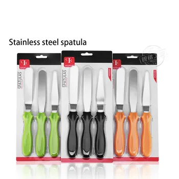

Stainless steel knife cake knife three-piece set DIY baking tool cake kiss knife set