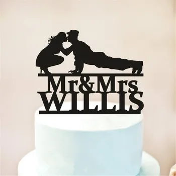 

Bride Groom Custom Wedding Cake Topper Couples Kissing Personalized Mr Mrs Cake Topper Wedding Party Cake Accessory Supplies