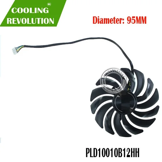 Аутентичный вентилятор видеокарты PLD10010B12HH DC12V 0.40A для MSI GeForce RTX 2070 ARMOR 8G OC - Цвет лезвия: White connector