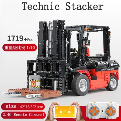 

Technic Truck Mechanical Group Set Stacker Forklift Model Building Blocks City Engineering Trucks Electric Remote Car Toys Gifts