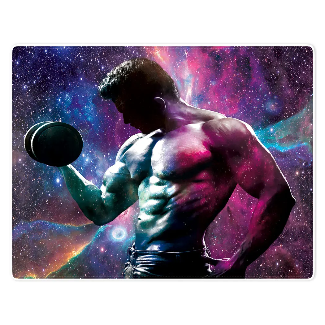 

HommomH Blanket Soft Comfort lightweight well made Nap Sofa Bed Travel Warm Plush Throw Muscular Man Lifting Dumbbell