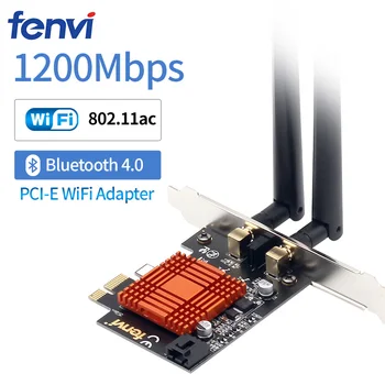 

Fenvi Dual Band AC 1200Mbps Wireless Bluetooth WiFi Card WiFi PCIe Network Adapter 5GHz/2.4GHz PCI Express Network Wlan BT4.0