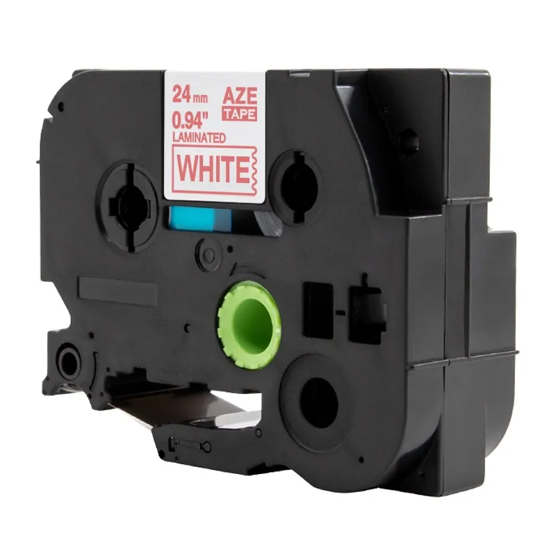 AZe-252 Unistar TZe251 24 мм ленты для принтера, совместимые с Brother P-touch ламинированная этикетка, ленты черного цвета на белом TZ TZe 251 651 TZe-251 - Цвет: AZe-252