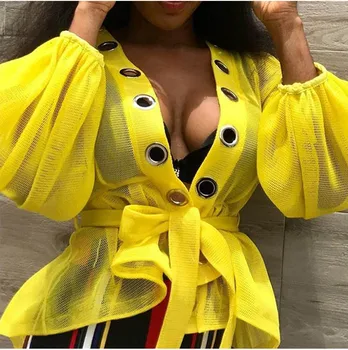 

Direct Deal Perspective mesh corset - yellow