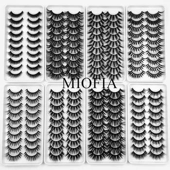 

MIOFIA 5/10 pairs Mink 3D False Eyelashes,Fluffy false eyelashes wholesale，No cruelty natural mink eyelashes extension makeup