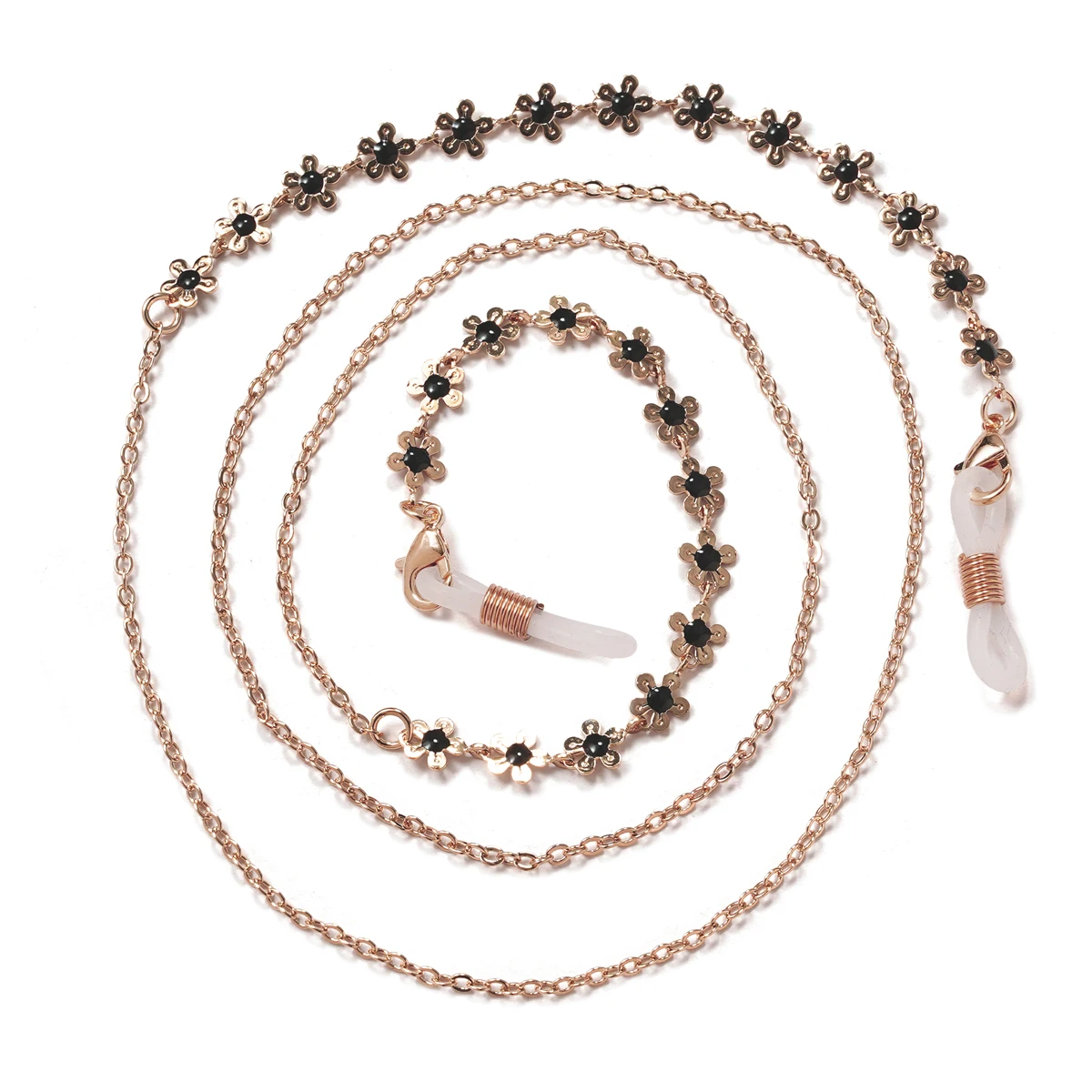 Elegant Acrylic Pearl and Crystal Eyeglasses Chain Necklace - Fashion Jewelry Accessory