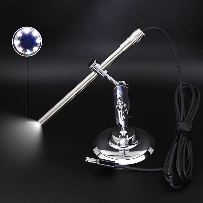 1080p USB Digital Microscope 3 In 1 Endoscope Camera IP67 1.0 mp 200X magnification 8 Leds Stand Magnifier Windows Android MAC