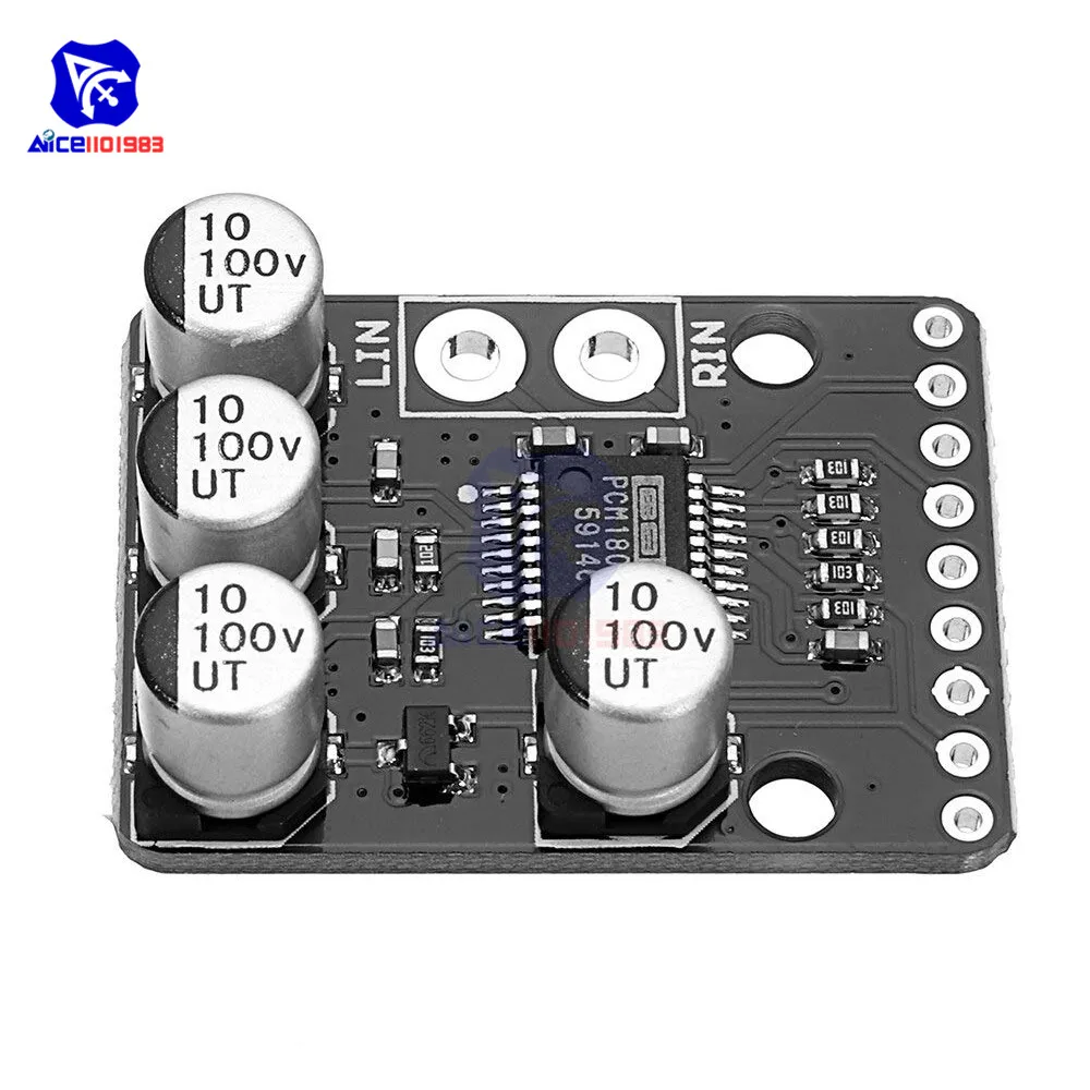 Diymore PCM1802 SNR стерео АЦП модуль датчика 24Bit Delta-Sigma стерео A/D конвертер PCM AV усилитель плеер приемник плата