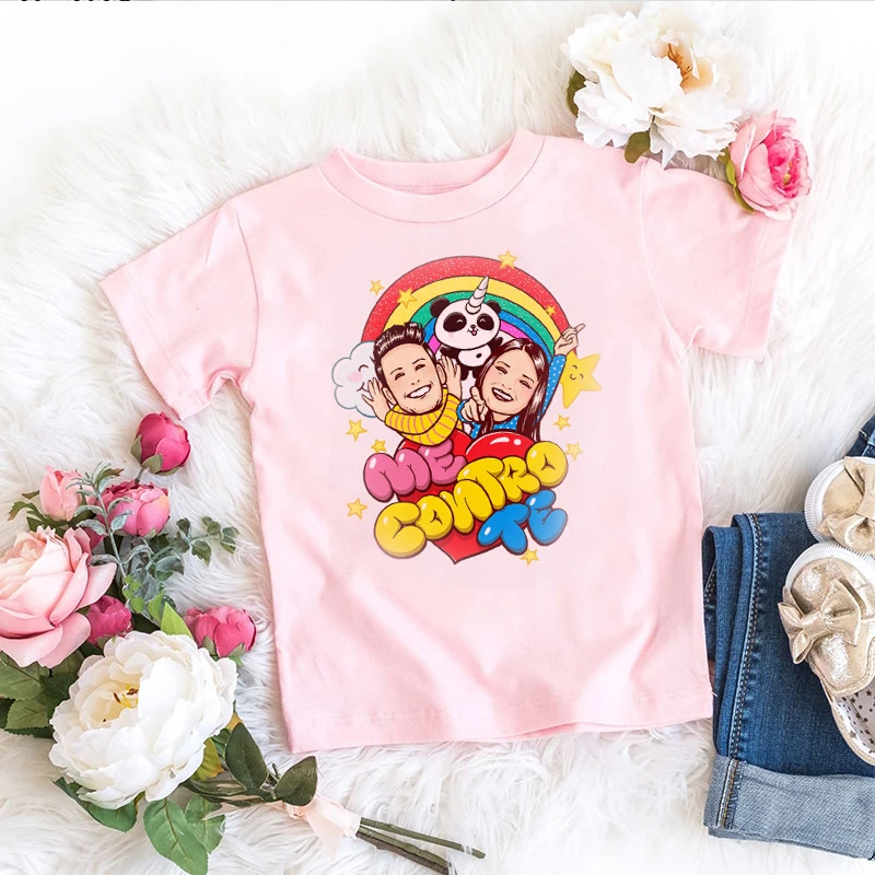 Kawaii Me Contro Te Children's Print Graphic T-Shirt – Short Sleeve Kids' Top