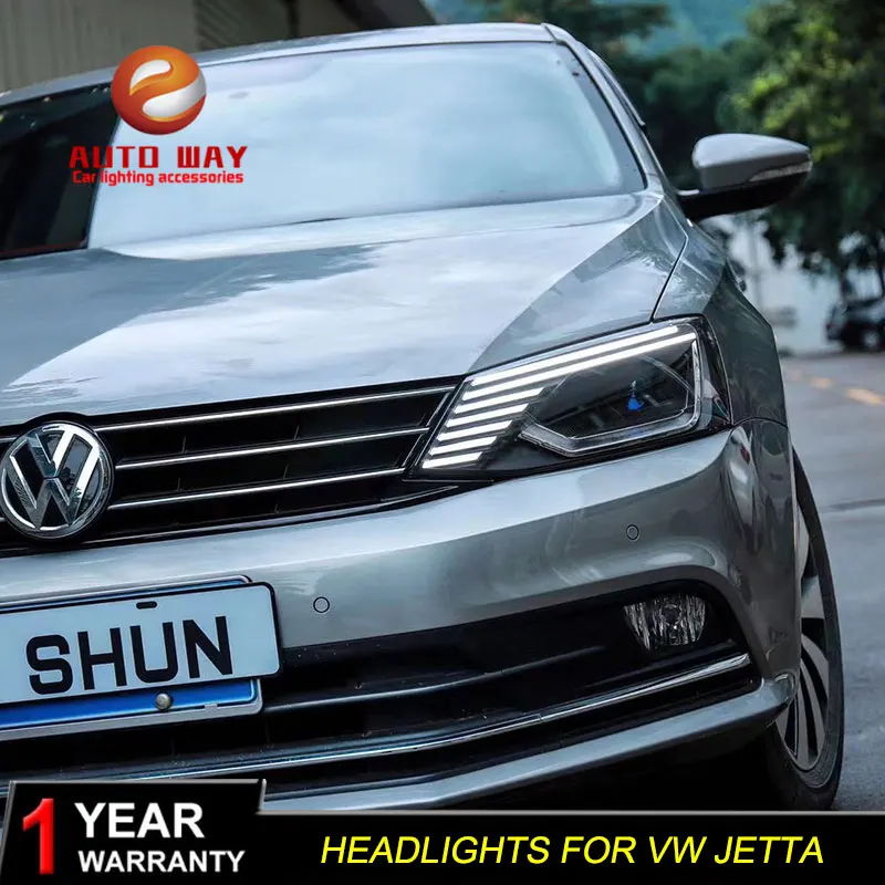 Чехол для автомобильной фары VW Jetta 2011 2017 светодиодный ные ная фара DRL двухлучевая