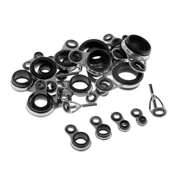 

29pcs Fishing Rod Guides Tip Repair Kit Stainless Steel Ceramic Ring Rod Guides Replacement Fishing Rod Repair kit 29 Sizes