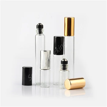 

30pcs 2ml 3ml 5ml 10ml Clear Roll On Roller Bottle for Essential Oils Perfume Bottle Refillable Deodorant Containers