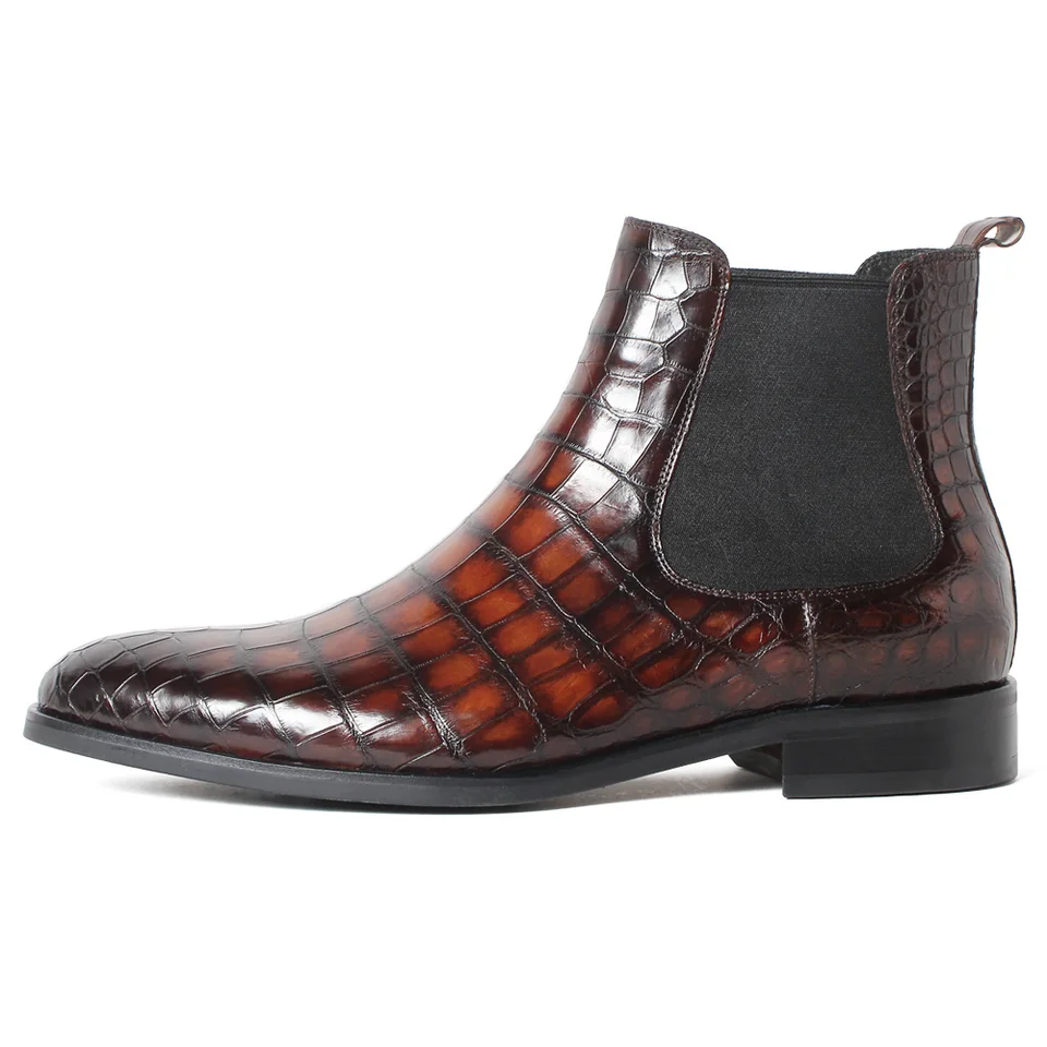 alligator chelsea boots