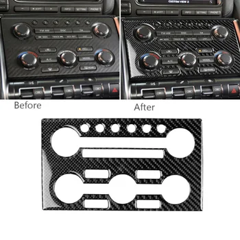 

For Nissan GT-R R35 2008-2016 Carbon Fiber Interior AC Control Panel Frame Trim