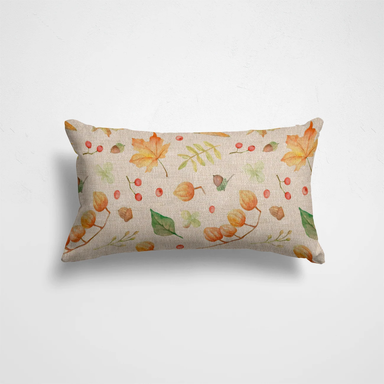 Description Picture 5 of itemFalling autumn leaves Rectangular Cushion Cover Decor Pillowcase Home Chair Outdoor Seat Furnishings Linen Pillow Cover 30x50cm