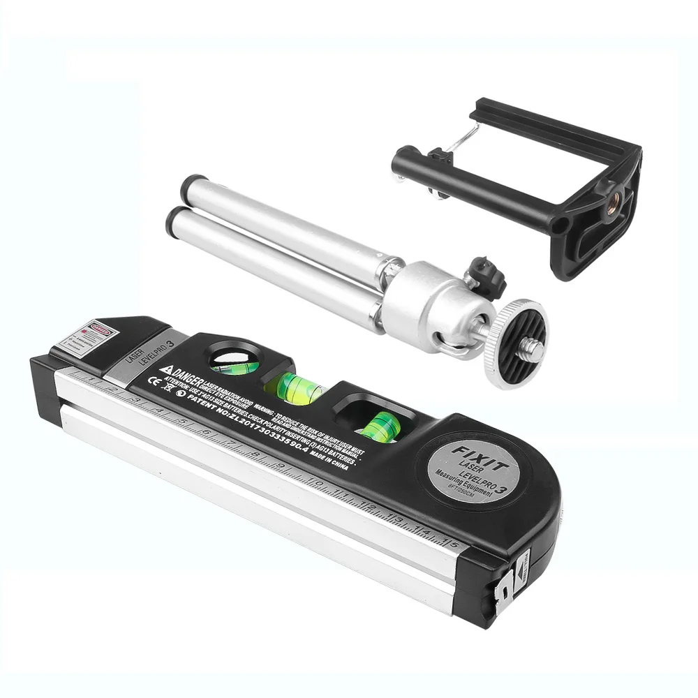 Laser Level Kit Multipurpose Cross Line Laser Tool 8 Feet Measure Tape Ruler Metal Tripod Stand laser level,laser level tripod
