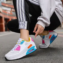 Мужская и женская прогулочная обувь 90, кроссовки с подушками, 270, Спортивная Тройная дышащая Дизайнерская обувь для бега, максимальный размер, американский размер 12