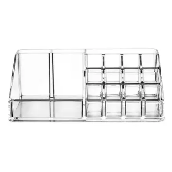 

Nail Polish Storage Rack Transparent Cosmetic Organizer Desktop Lipsticks Display Stand