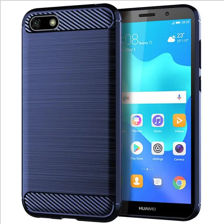 cute huawei phone cases For Huawei Honor 7A Prime Case Luxury Brushed Carbon Fiber Case For Huawei Honor 7A Prime Magnetic Ring Holder Cover Case cute phone cases huawei