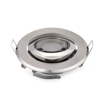 

recessed LED downlight light holder spotlight down light fixture frame gu10 mr16 socket circle satin fitting