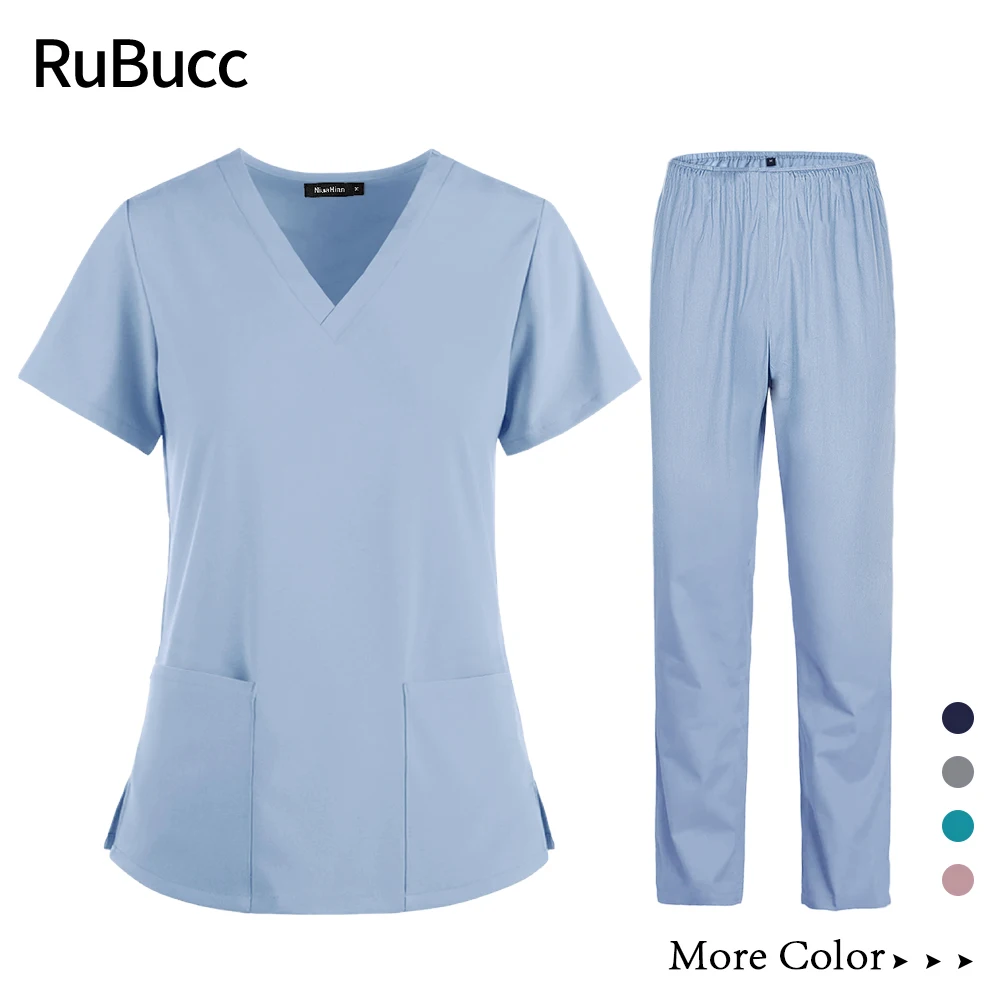 Medical uniform Medical Clothes Scrubs Nursing Pants Elastic Medical Uniforms For Summer Uniforms Nurse Women Thin And Light Fabric Short Sleeve