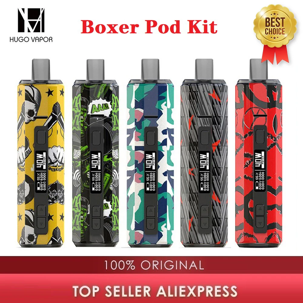 Набор для вейпа Hugo Vapor Boxer AIO электронная сигарета с аккумулятором 1500 мАч выходом 40