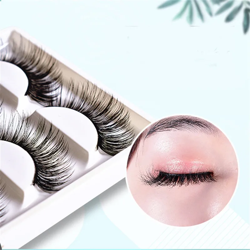 5 Pairs of 3D False Eyelashes To Make Thick Eyelashes with Three-dimensional Protein Filaments 5 Pairs of 3D False Eyelashes To Make Thick Eyelashes with Three-dimensional Protein Filaments