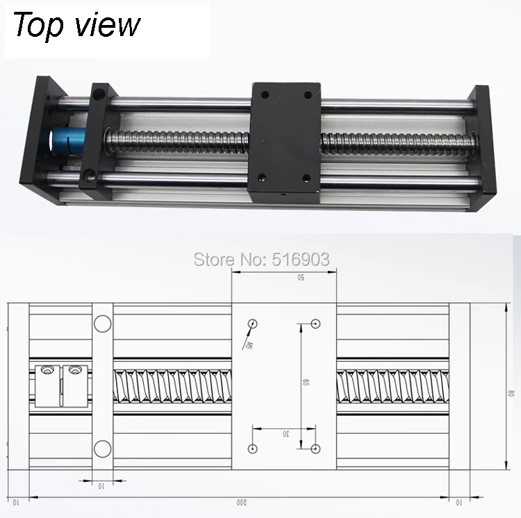

300mm Effective Travel Length SFU1204 1605 1610 Ballscrew 12 16mm Linear Guide Motion Module Rail Table CNC No Motor